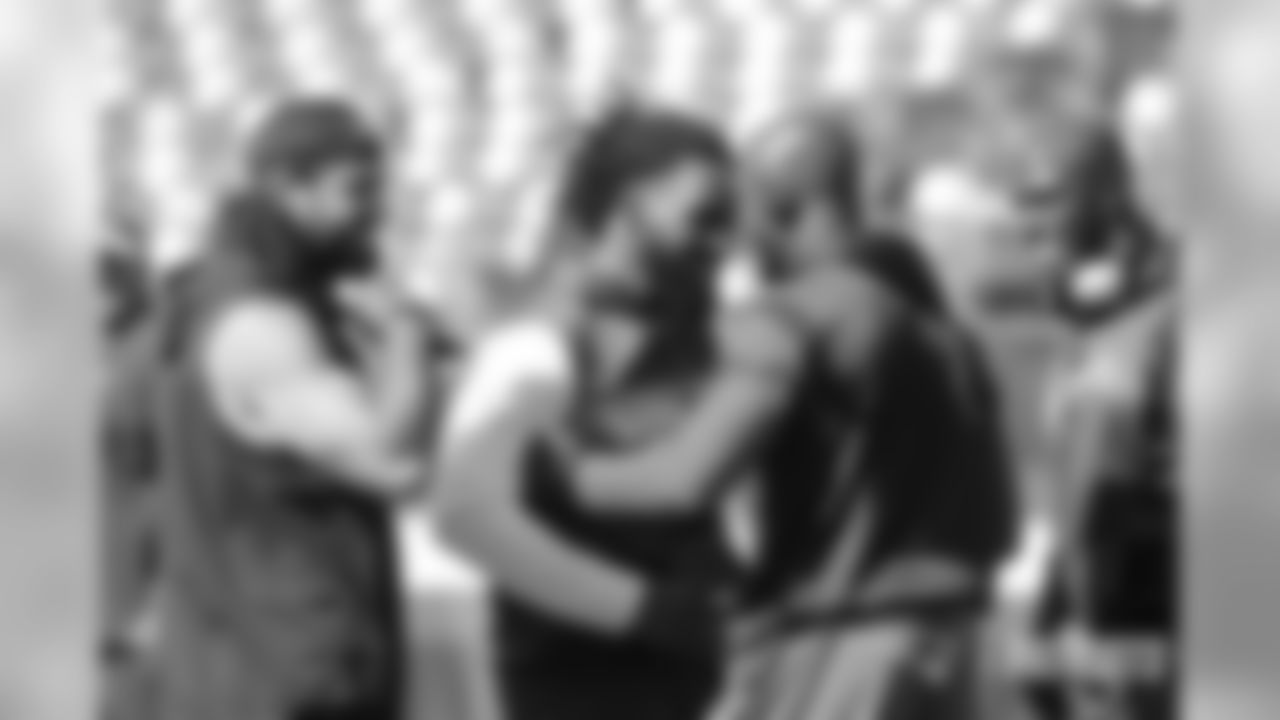 Brandon Bolden greets his old teammates
