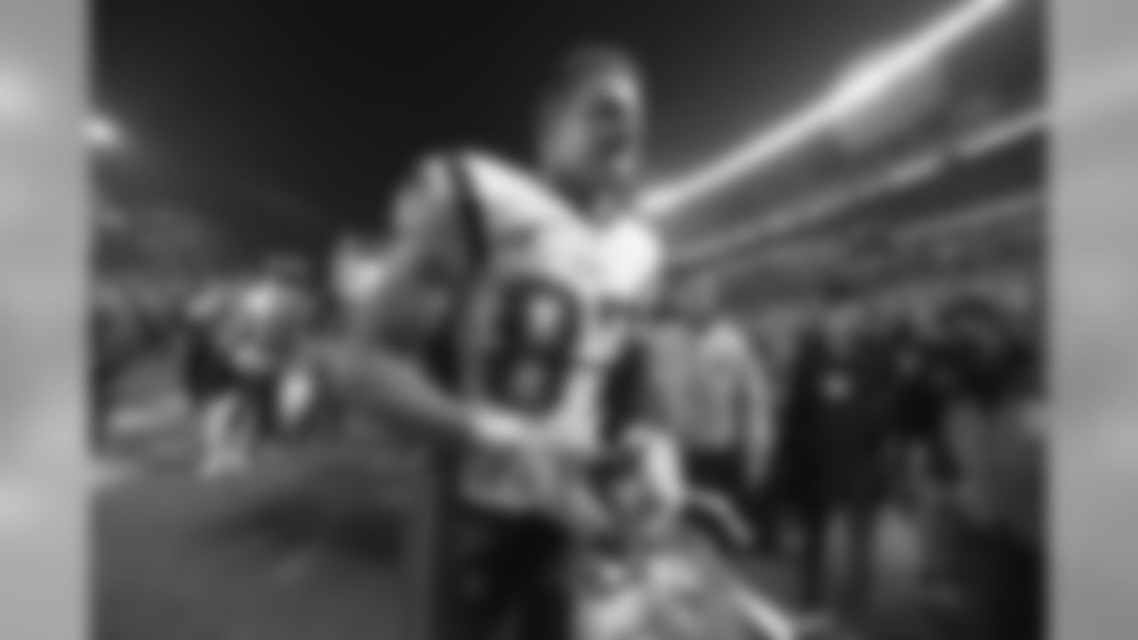 New England Patriots tight end Rob Gronkowski (87) walks off the field following an NFL football game against the Pittsburgh Steelers in Pittsburgh, Sunday, Dec. 17, 2017. The Patriots won 27-24. (AP Photo/Don Wright)