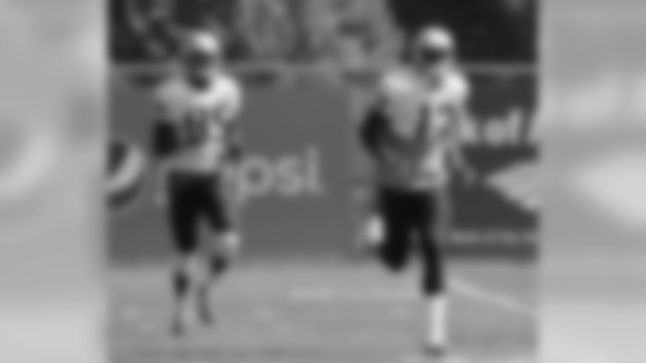 Kenbrell Thompkins and Aaron Dobson at practice