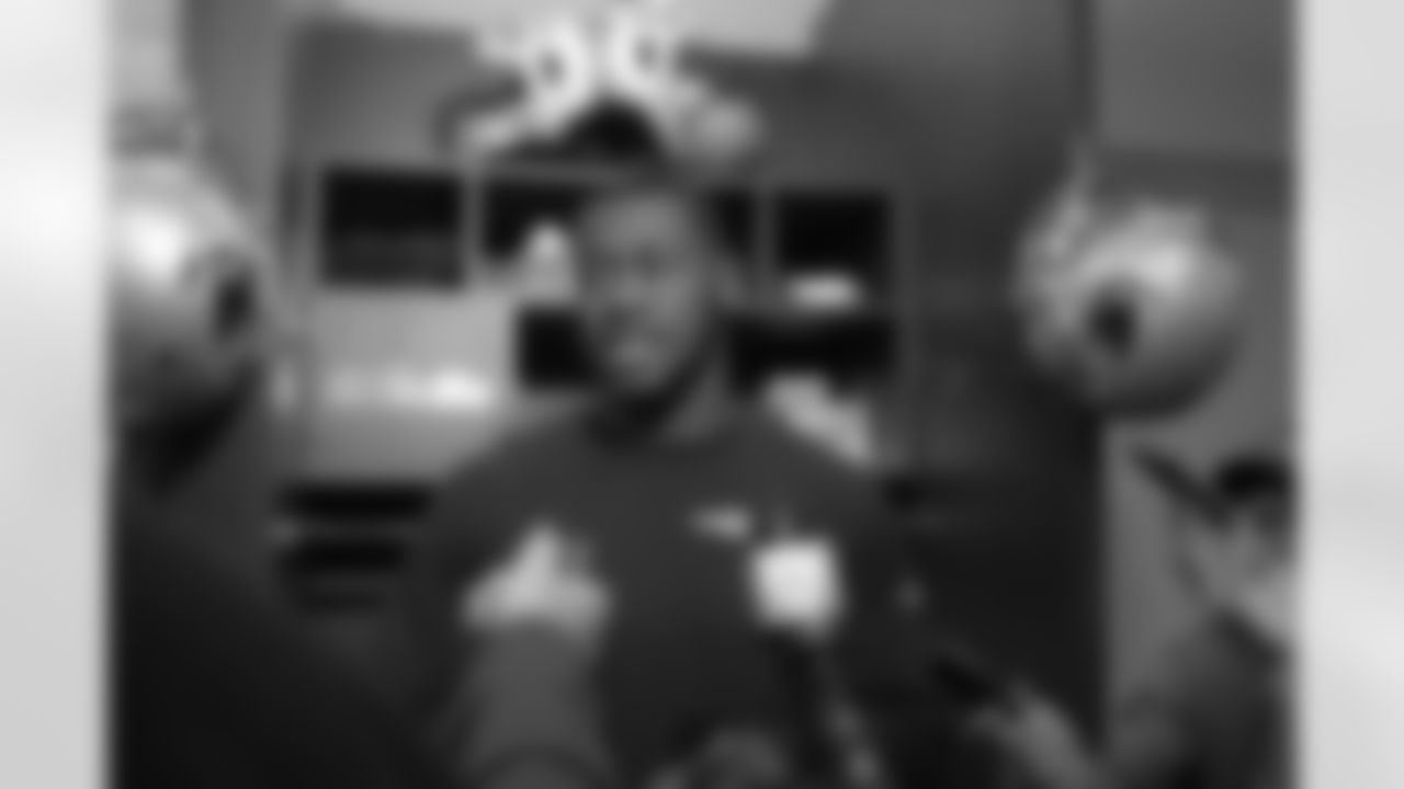 Tim Wright answers questions from the media