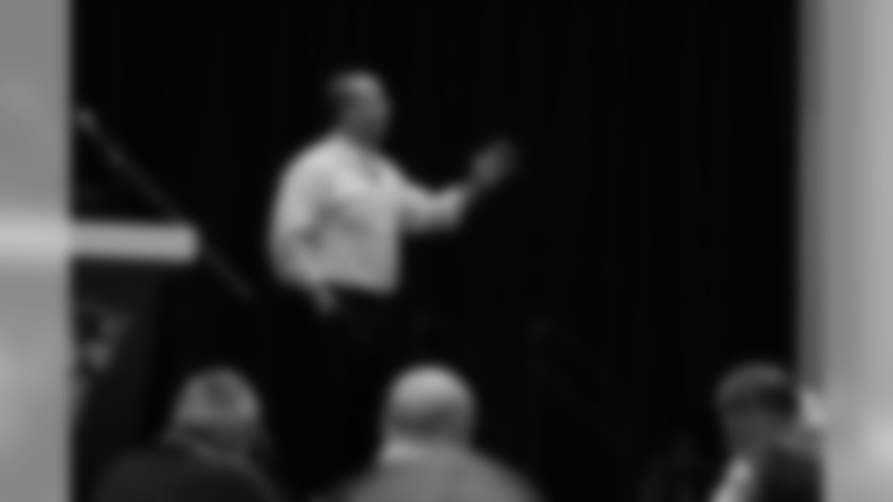 Penn St. Head Coach Bill O'Brien gives his keynote address at the 2013 New England Football Coaches Clinic.