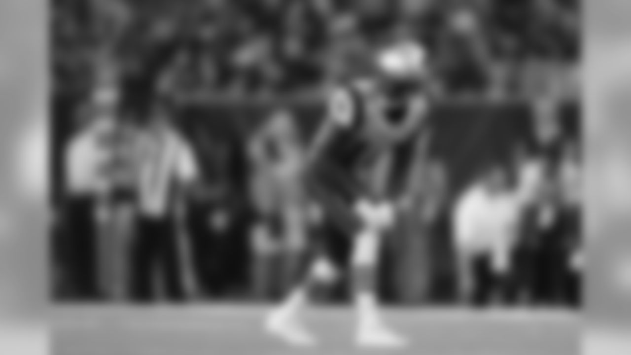 New England Patriots wide receiver Brandin Cooks (14) lines up out wide during an NFL preseason football game against the Houston Texans on Saturday, Aug. 19, 2017 in Houston. Houston won 27-23. (Aaron M. Sprecher via AP)