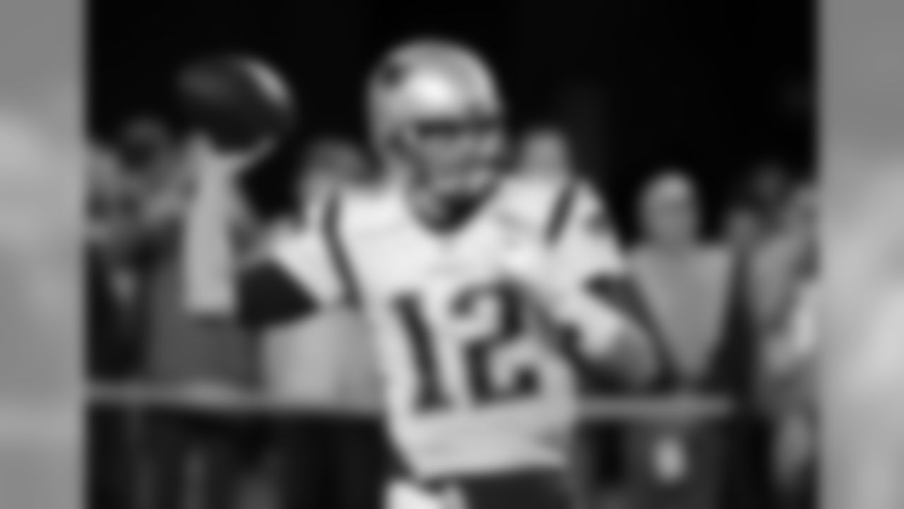 New England Patriots quarterback Tom Brady (12) warms up before an NFL football gam against the Miami Dolphins, Monday, Dec. 11, 2017, in Miami Gardens, Fla. (AP Photo/Lynne Sladky)