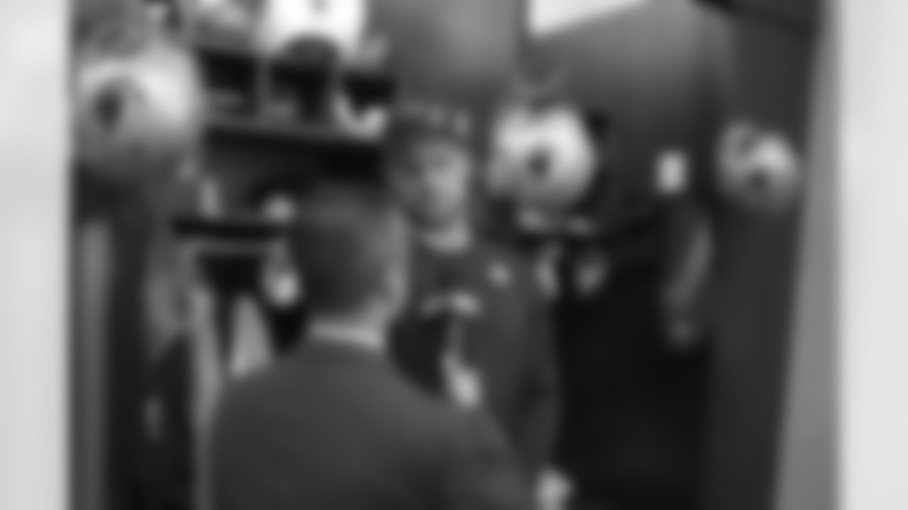 James Develin speaking with Mike Reiss of ESPN Boston