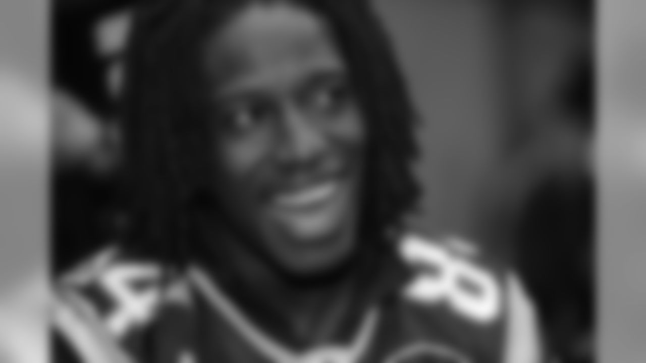 Deion Branch at the team hotel in Indianapolis