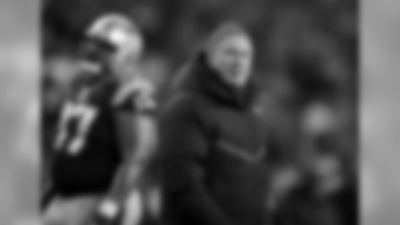 New England Patriots head coach Bill Belichick watches his team warm up before an NFL football game against the Baltimore Ravens, Monday, Dec. 12, 2016, in Foxborough, Mass. (AP Photo/Charles Krupa)