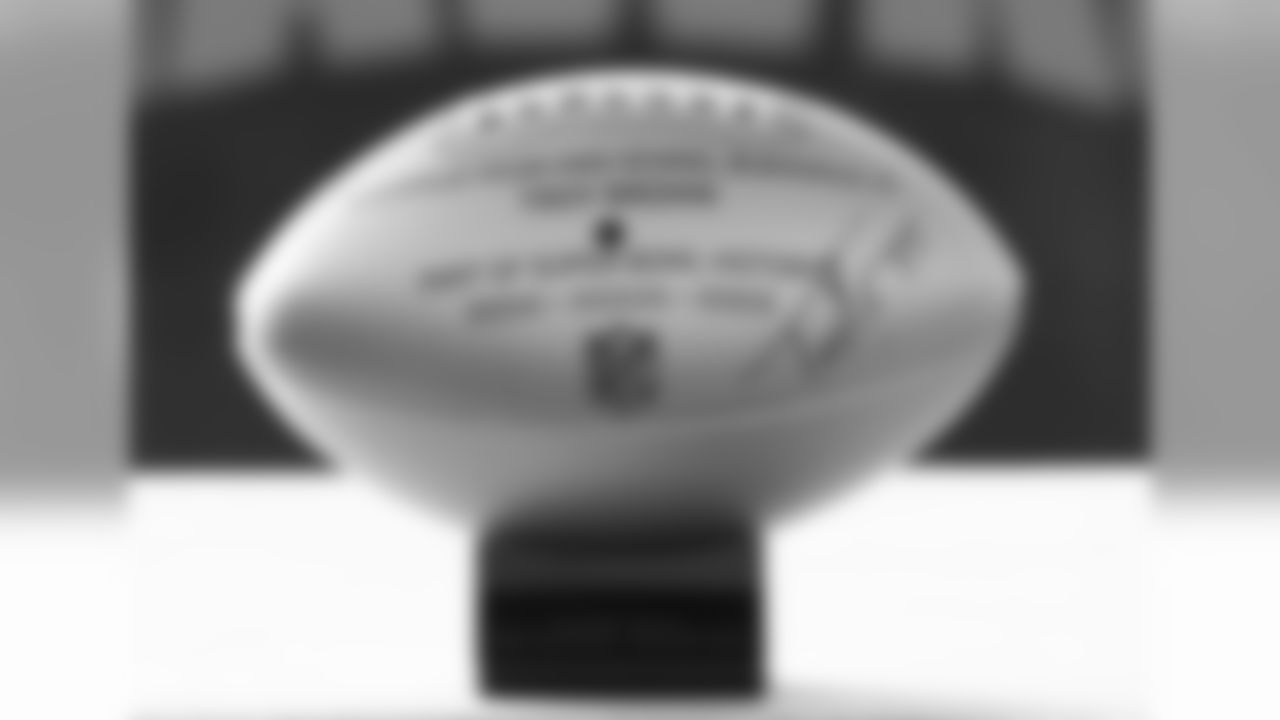 Three-time NFL Super Bowl champion Troy Brown visited his former high school of Blackville-Hilda High School in Blackville, SC Friday, October 16, 2015 to meet old friends, speak to the Hawks football team and present the school's football program with his Wilson golden football as part of the NFL's Super Bowl High School Honor Roll. (Jason E. Miczek/AP Images for the National Football League)