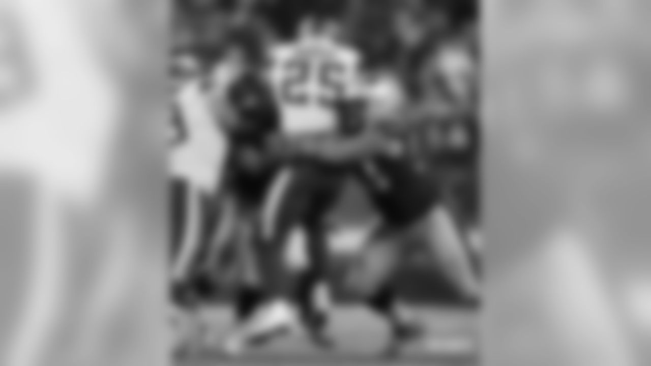 Trey Flowers, Latavius Murray and Lawrence Guy