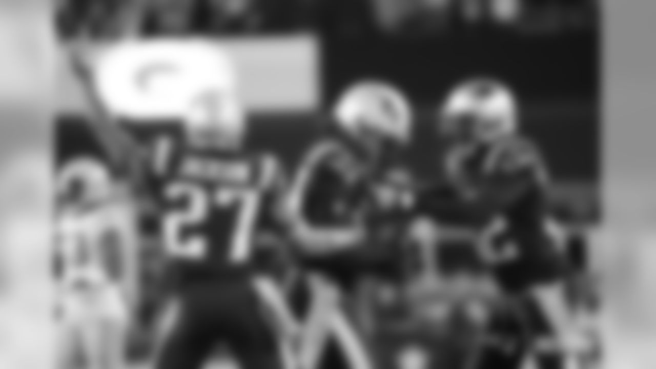 J.C. Jackson, Stephon Gilmore and Devin McCourty
