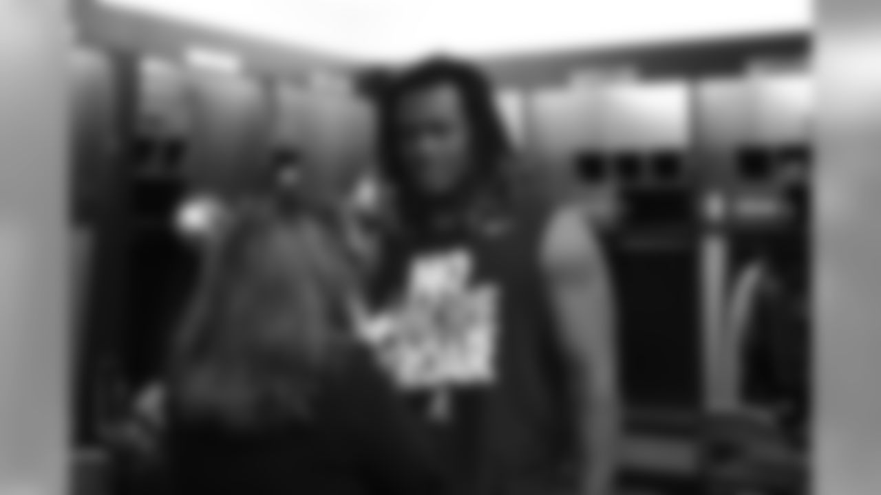 Dont'a Hightower in a one-on-one interview with Karen Guregian