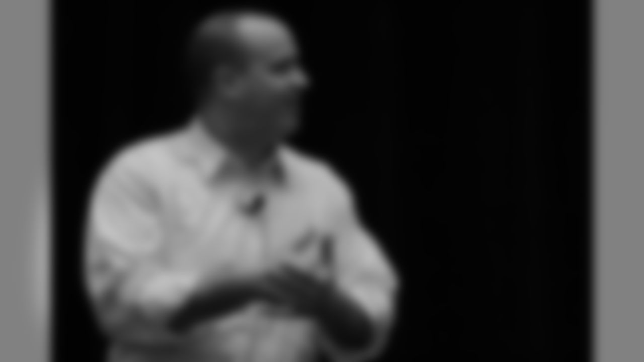 Penn St. Head Coach Bill O'Brien gives his keynote address at the 2013 New England Football Coaches Clinic.