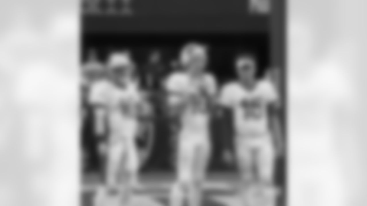 From left to right: AFC Pro Bowl quarterbacks' Mac Jones (Patriots), Justin Herbert (Chargers) and Patrick Mahomes (Chiefs).