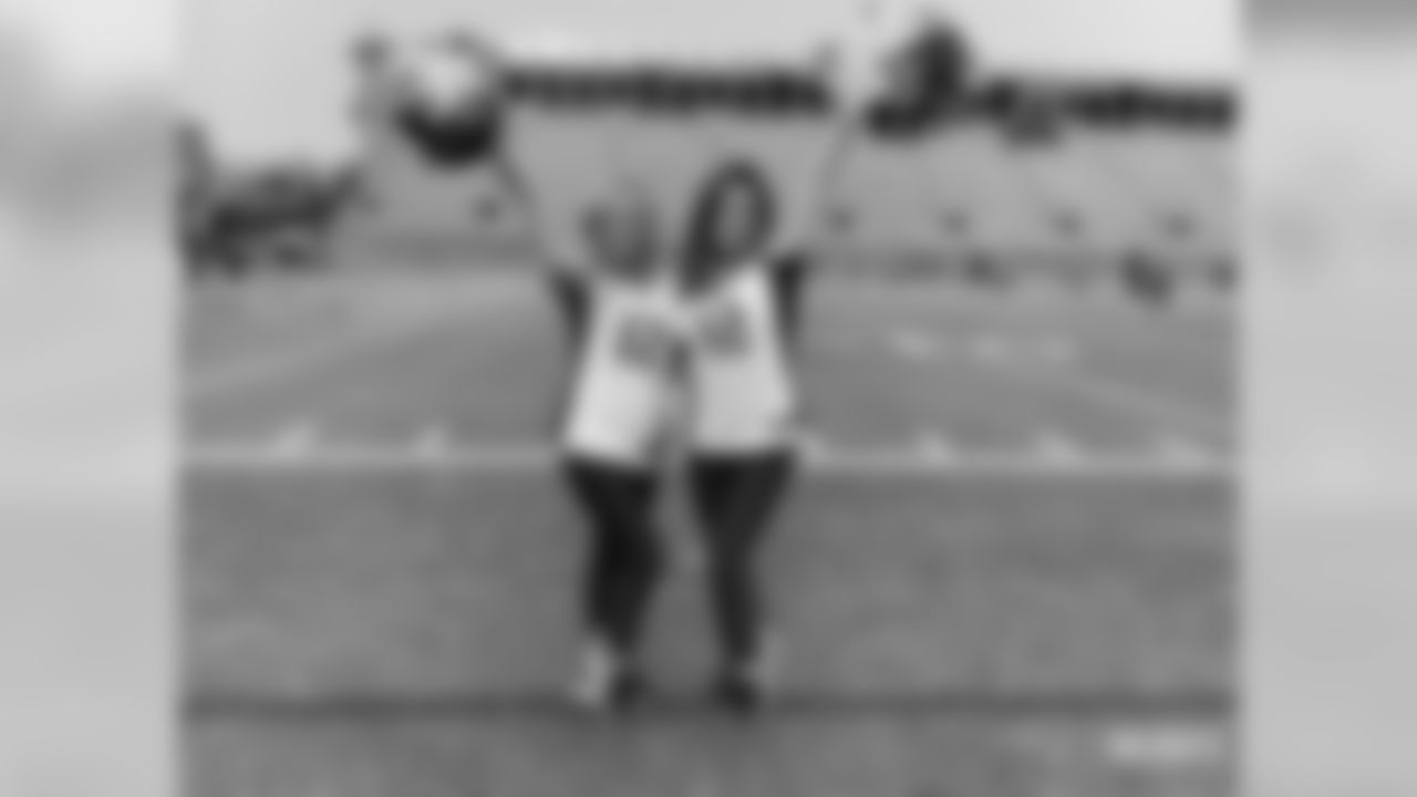 Courtney K & Laura attend the Tom Brady Best Buddies Event at Harvard Stadium.