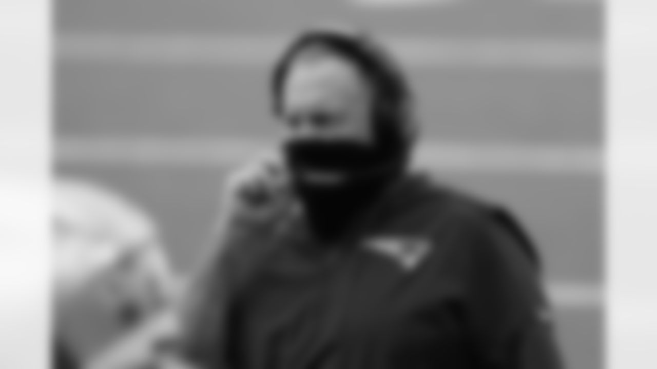 New England Patriots head coach Bill Belichick wears a face mask on the sidelines during the first half of an NFL football game against the Houston Texans, Sunday, Nov. 22, 2020, in Houston. (AP Photo/David J. Phillip)