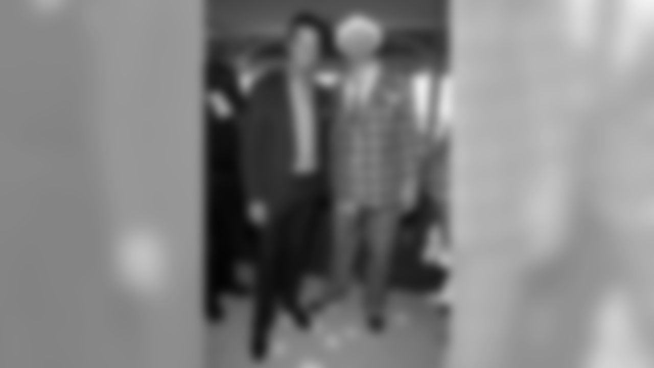 LOUISVILLE, KY - MAY 02:  NFL players Tom Brady (L) and Rob Gronkowski attend the 141st Kentucky Derby at Churchill Downs on May 2, 2015 in Louisville, Kentucky.  (Photo by Robin Marchant/Getty Images for Churchill Downs)