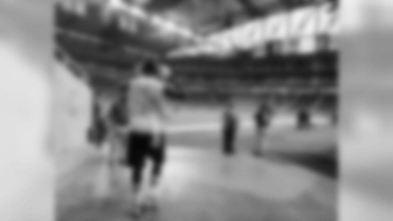 Chandler Jones takes the field during pre-game warm-ups