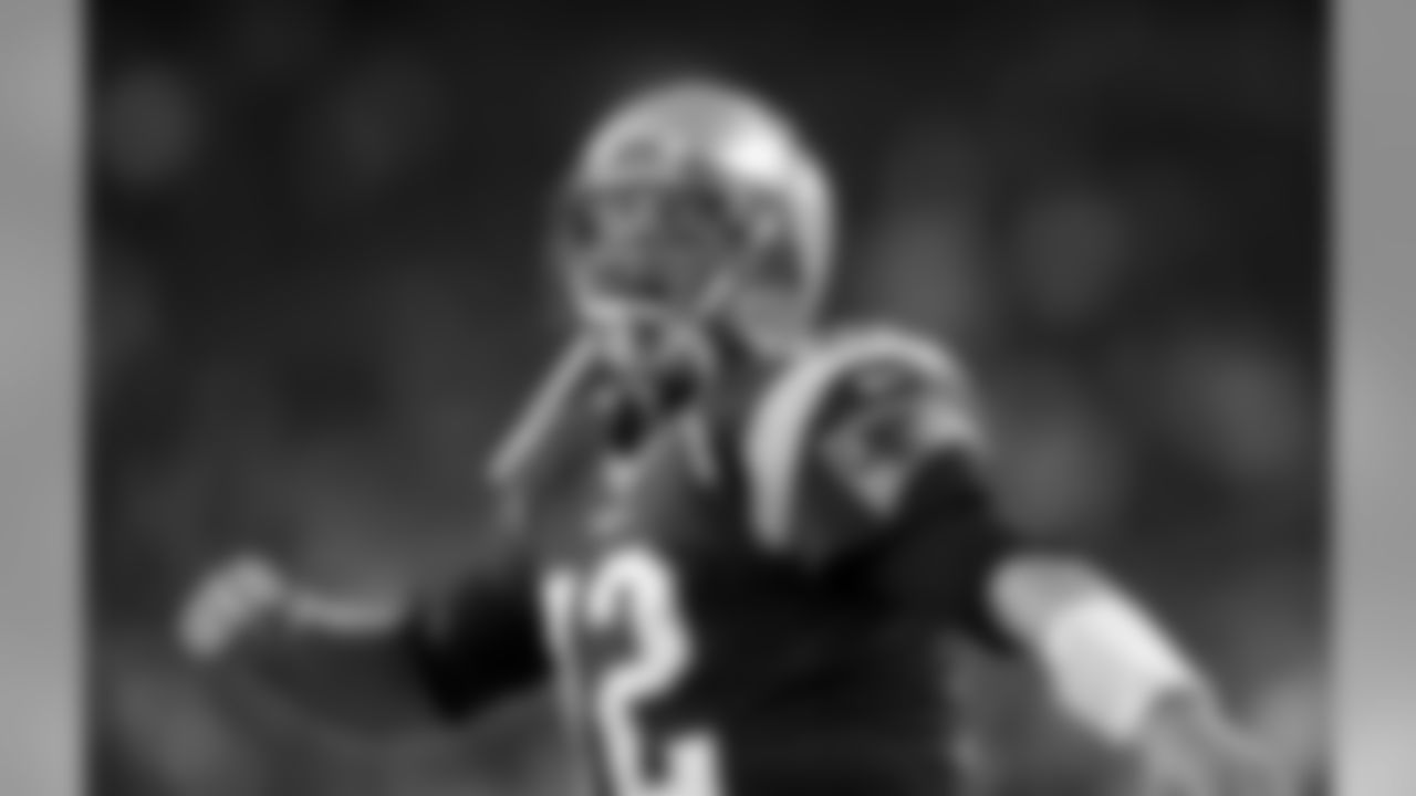 New England Patriots quarterback Tom Brady shouts as he takes the field to warm up before an NFL football game against the Seattle Seahawks, Sunday, Nov. 13, 2016, in Foxborough, Mass. (AP Photo/Charles Krupa)