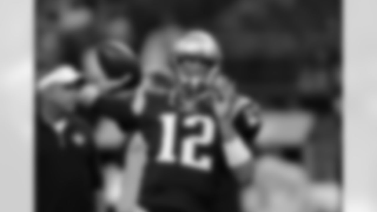 New England Patriots quarterback Tom Brady (12) warms up before an NFL football game against the New Orleans Saints in New Orleans, Saturday, Aug. 22, 2015. (AP Photo/Bill Feig)