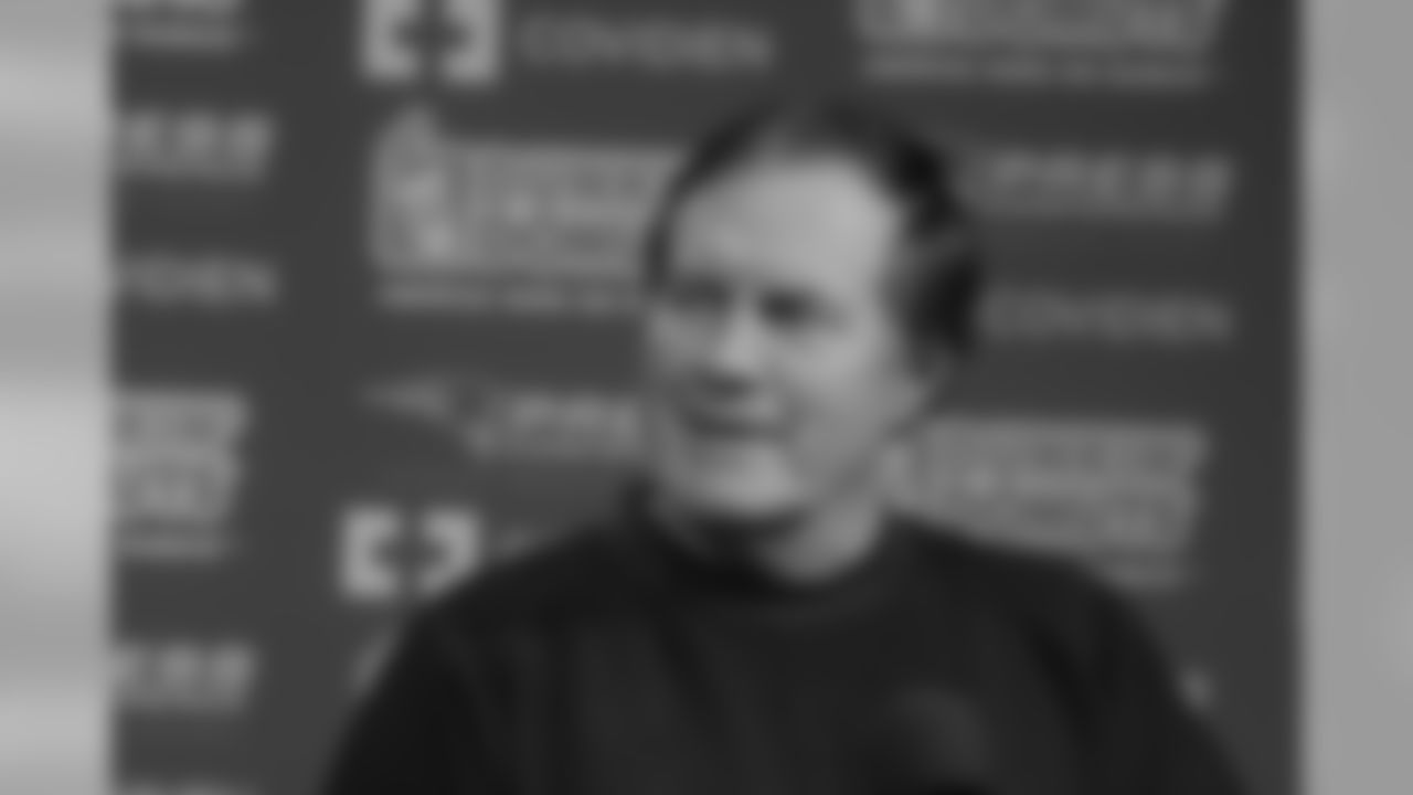 Bill Belichick smiles during a press conference