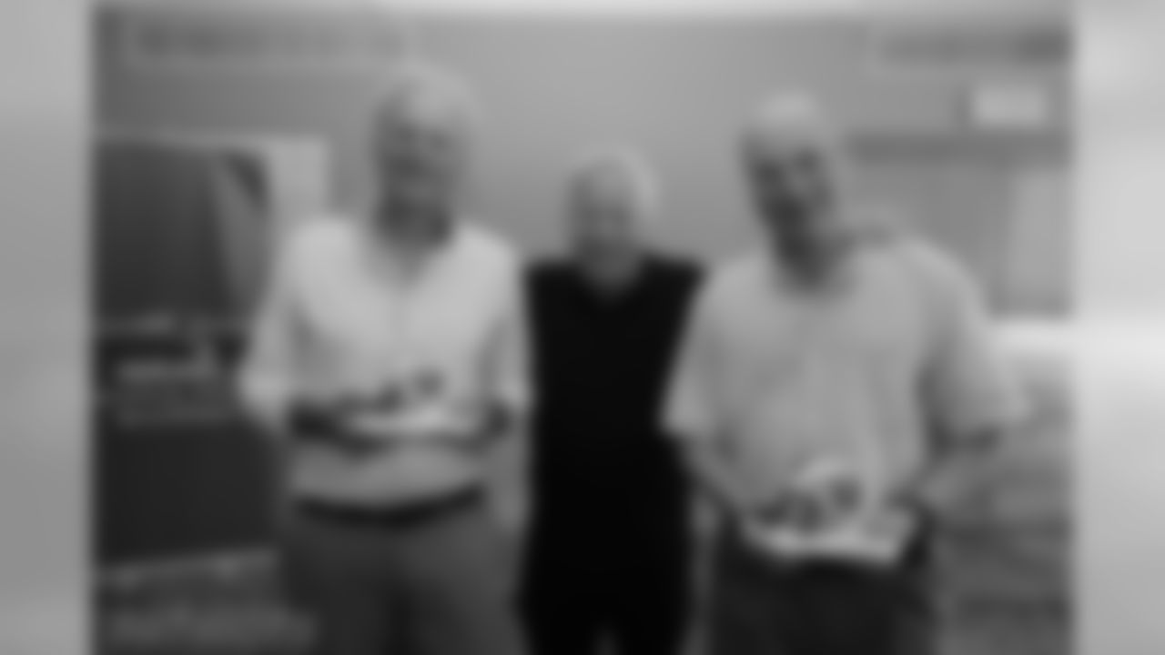 Deputy Minister Michael Oren, Patriots owner Robert Kraft and Colonel Gillad Eisen.
