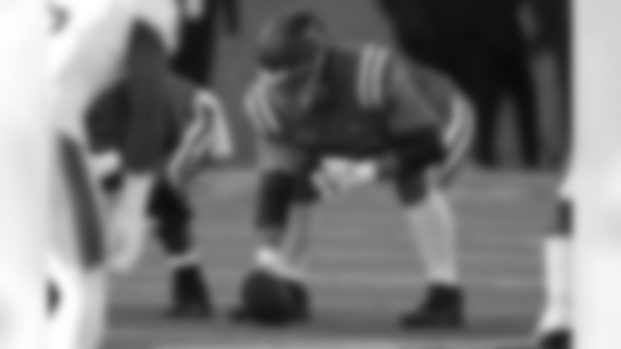 National offensive lineman Jake Andrews of Troy (77) during the second half of the Senior Bowl NCAA college football game Saturday, Feb. 4, 2023, in Mobile, Ala.. (AP Photo/Butch Dill)