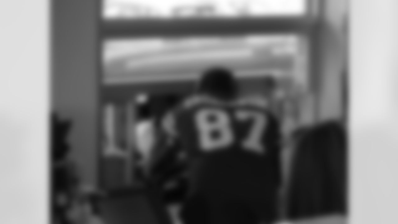 Rob Gronkowski works the drive-thru