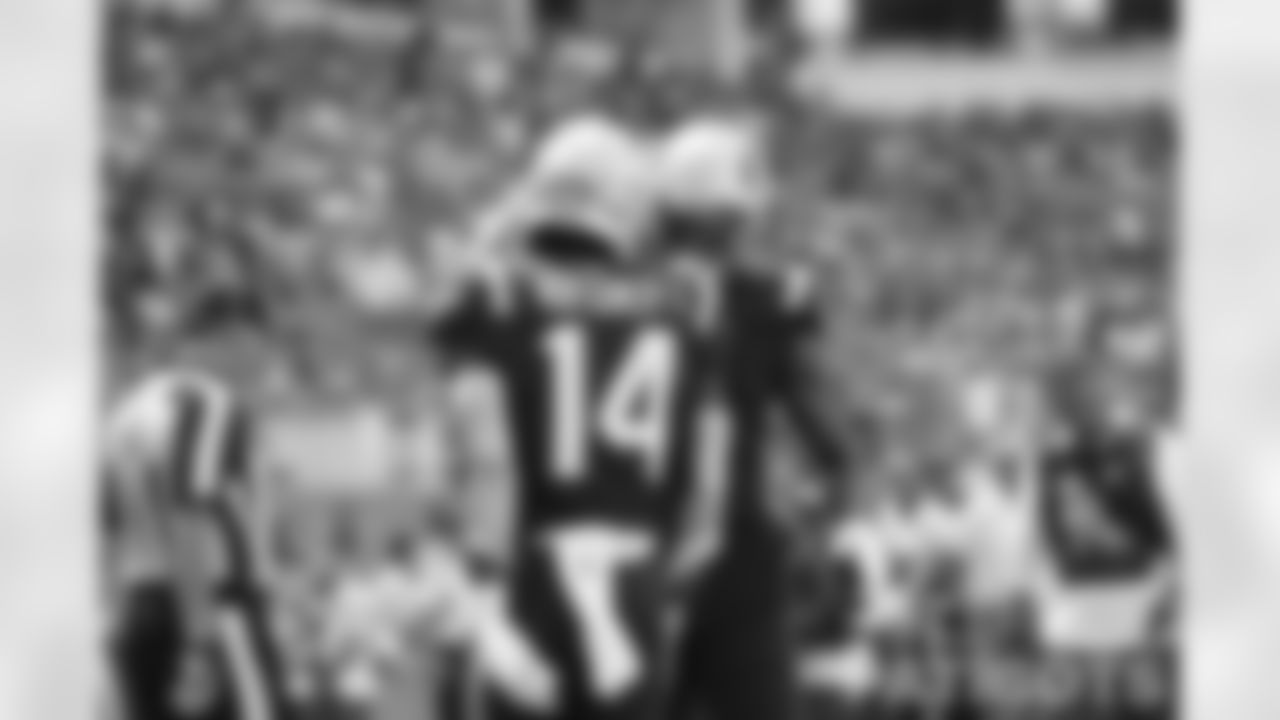 Ty Montgomery (14) celebrates after a touchdown reception