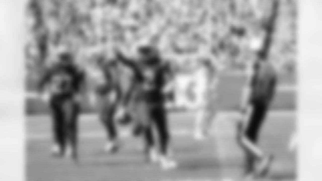 Jalen Mills celebrates