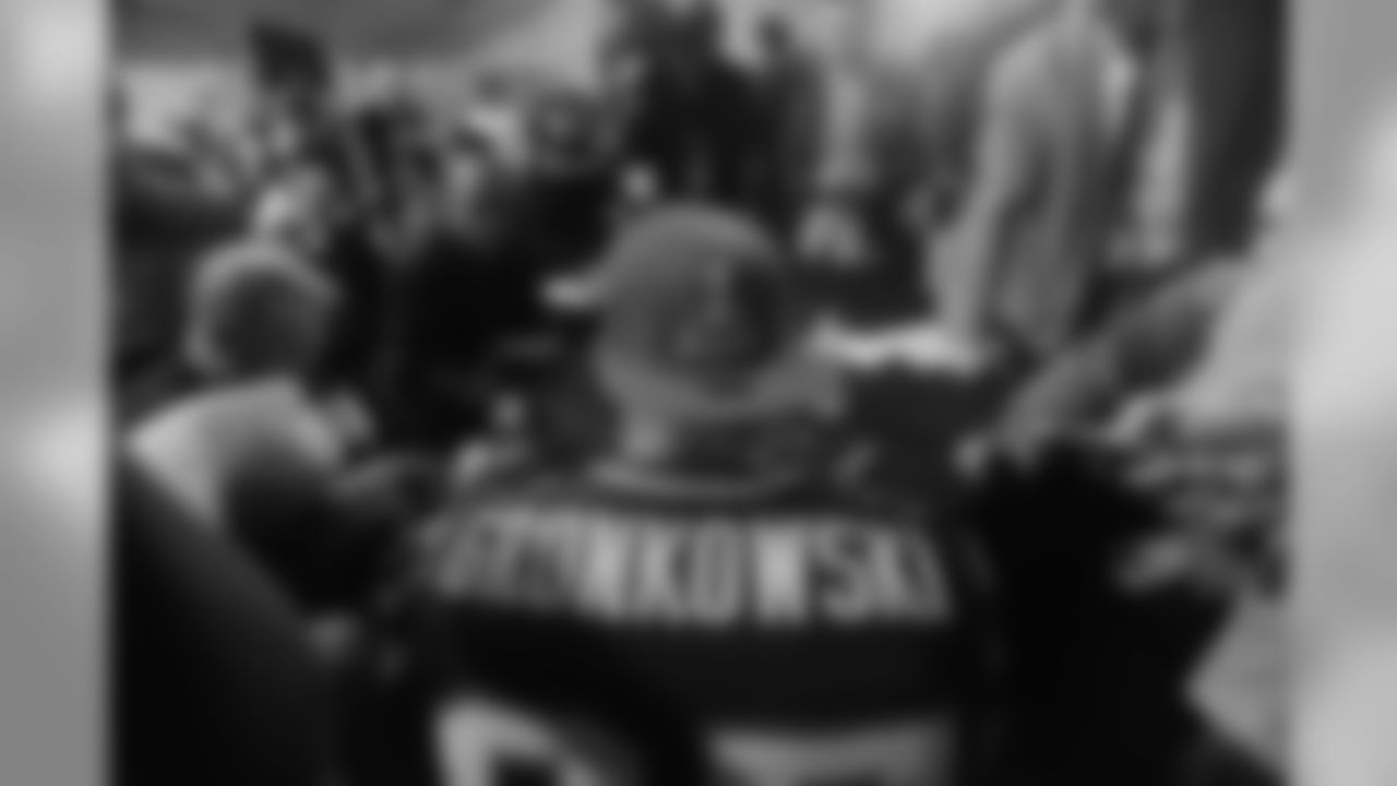 Rob Gronkowski draws a big media crowd on Wednesday