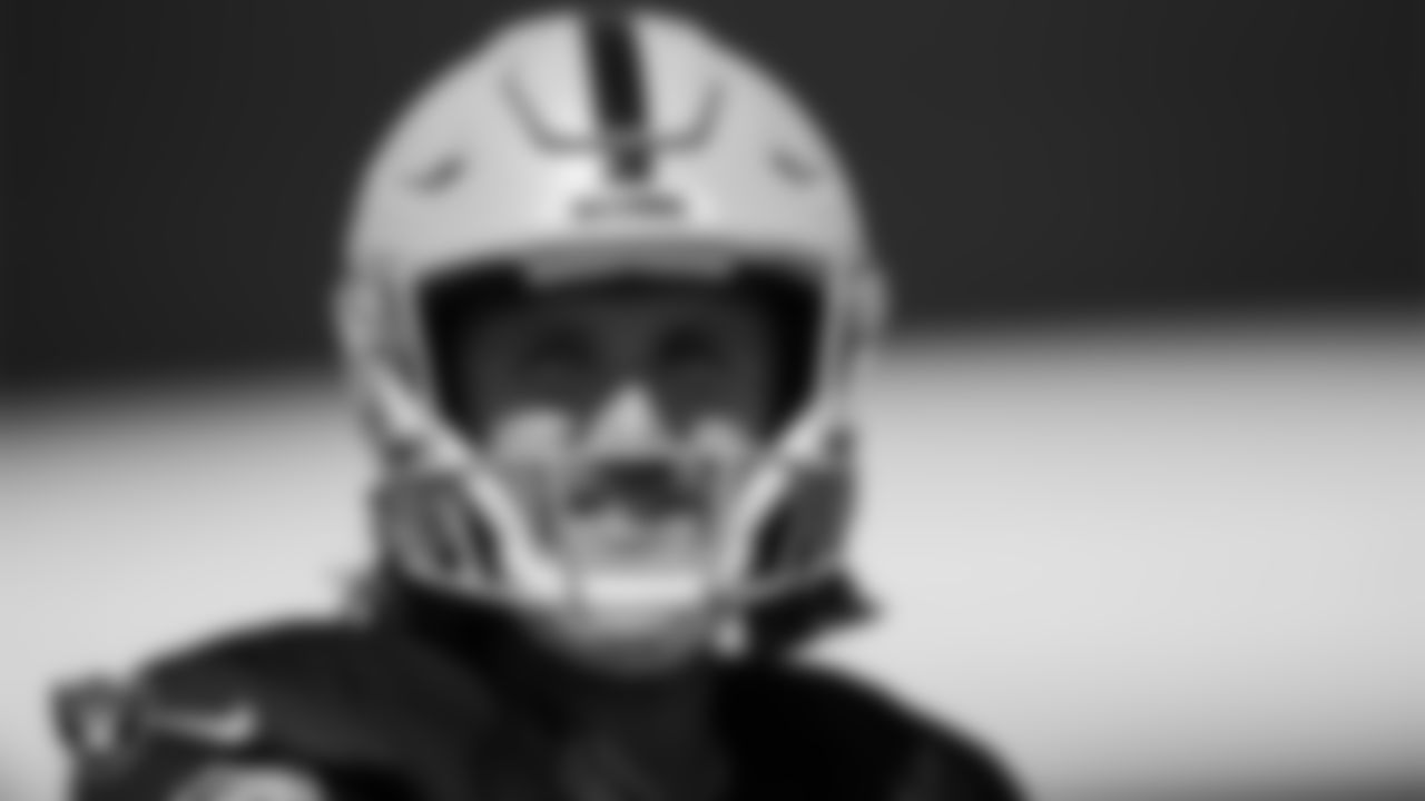 Las Vegas Raiders punter AJ Cole (6) during practice at Intermountain Healthcare Performance Center.