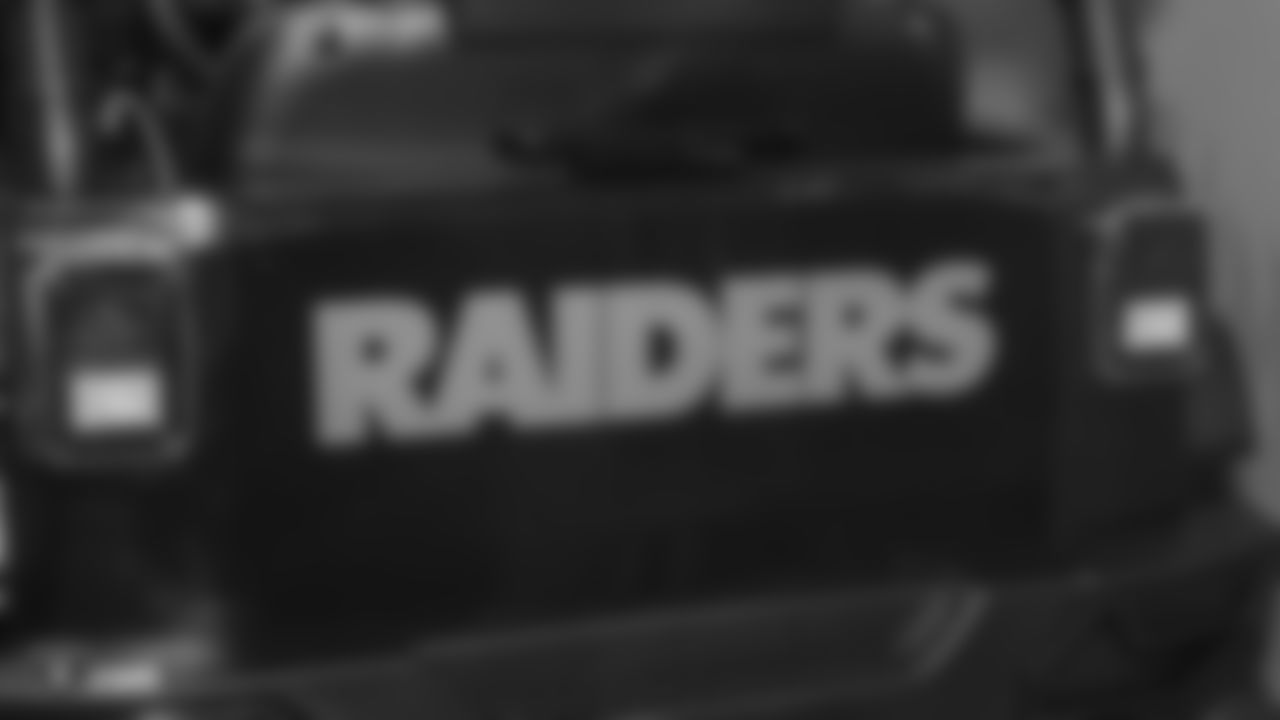 The Raiders, represented by alumni Chris McLemore and Roy Hart, and the Raiderettes, travel to University Medical Center of Southern Nevada to visit and interact with young patients and their families, sign autographs, and take photos, Tuesday, November 13, 2018, in Las Vegas, Nevada.