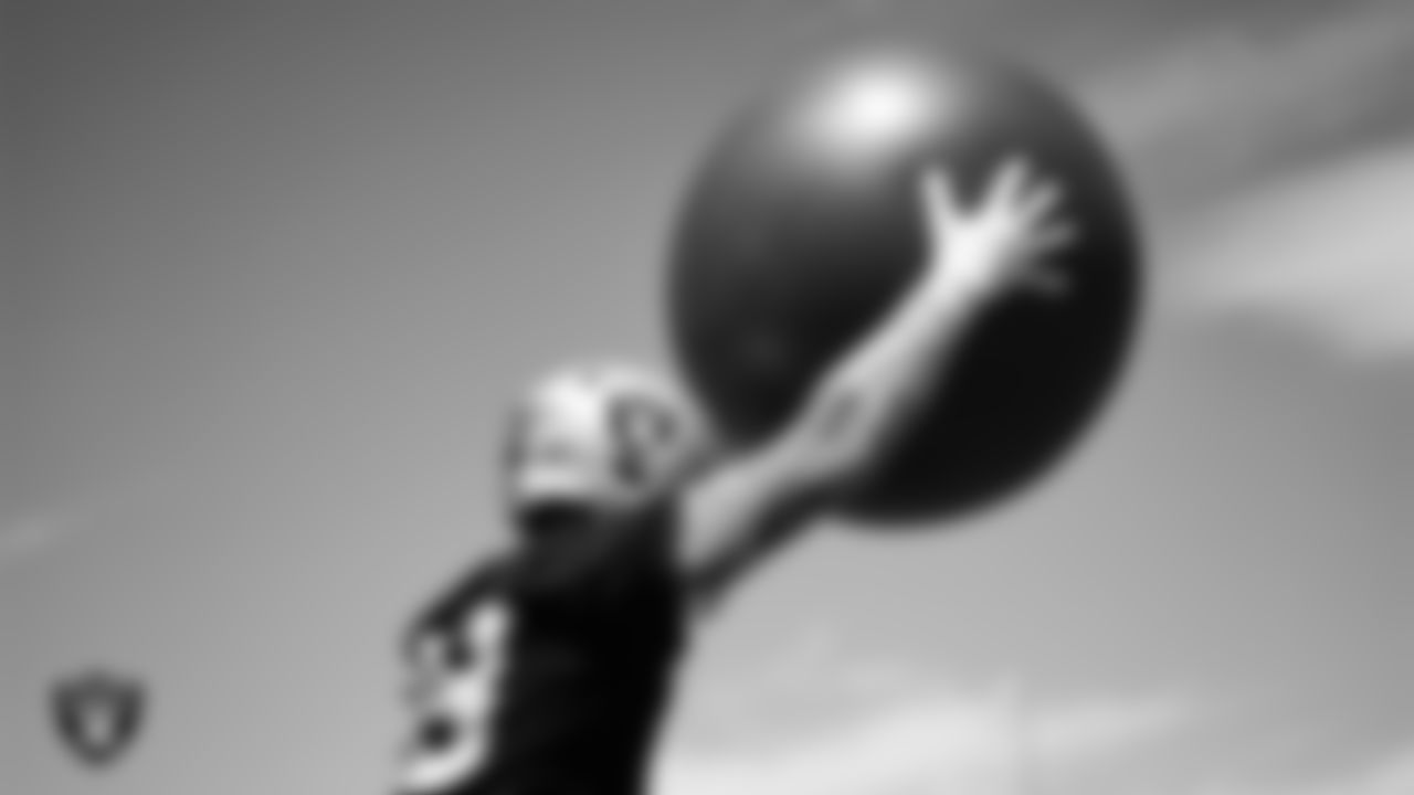 Las Vegas Raiders defensive end Maxx Crosby (98) at an Organized Team Activity (OTA).