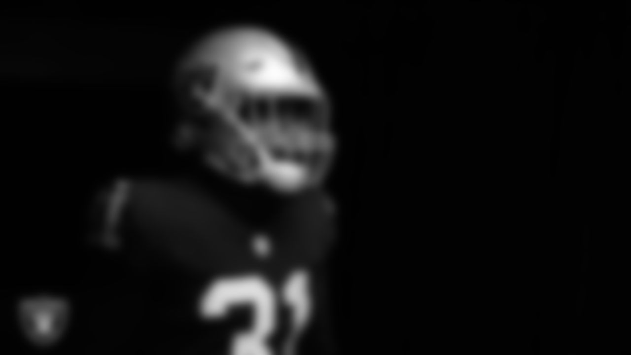 Las Vegas Raiders cornerback Javelin Guidry (31) walks down the tunnel before the regular season home game against the Houston Texans at Allegiant Stadium.
