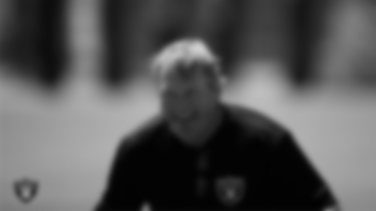 Las Vegas Raiders Head Coach Jon Gruden at an Organized Team Activity (OTA).