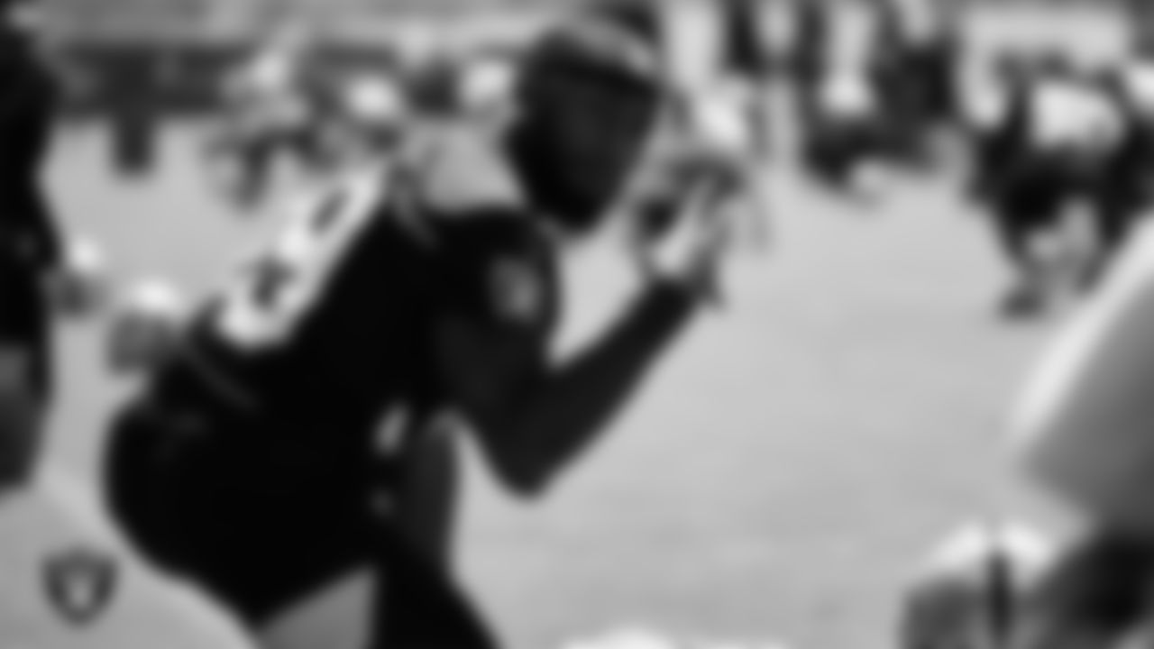 Las Vegas Raiders cornerback Nate Hobbs (39) at an Organized Team Activity (OTA).