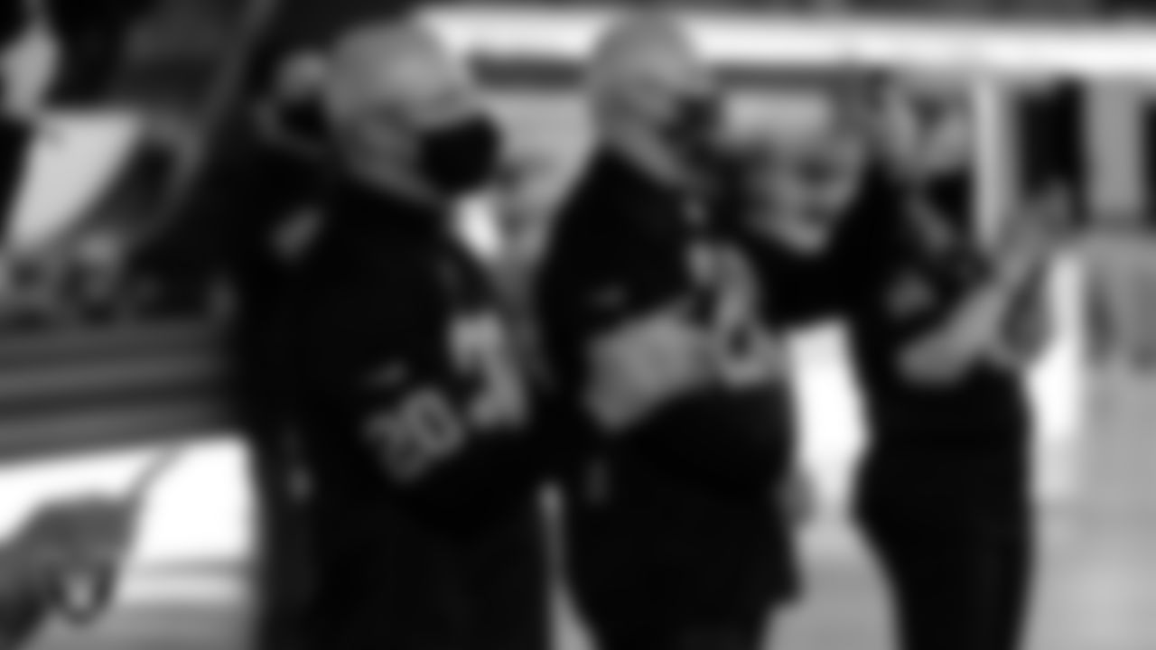 PSL holders before lighting the Al Davis Memorial Torch before the Las Vegas Raiders regular season home game against the Miami Dolphins.