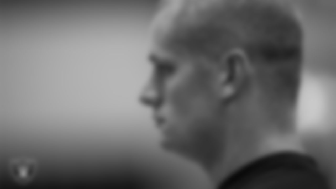 Las Vegas Raiders defensive end Carl Nassib (94) during practice.