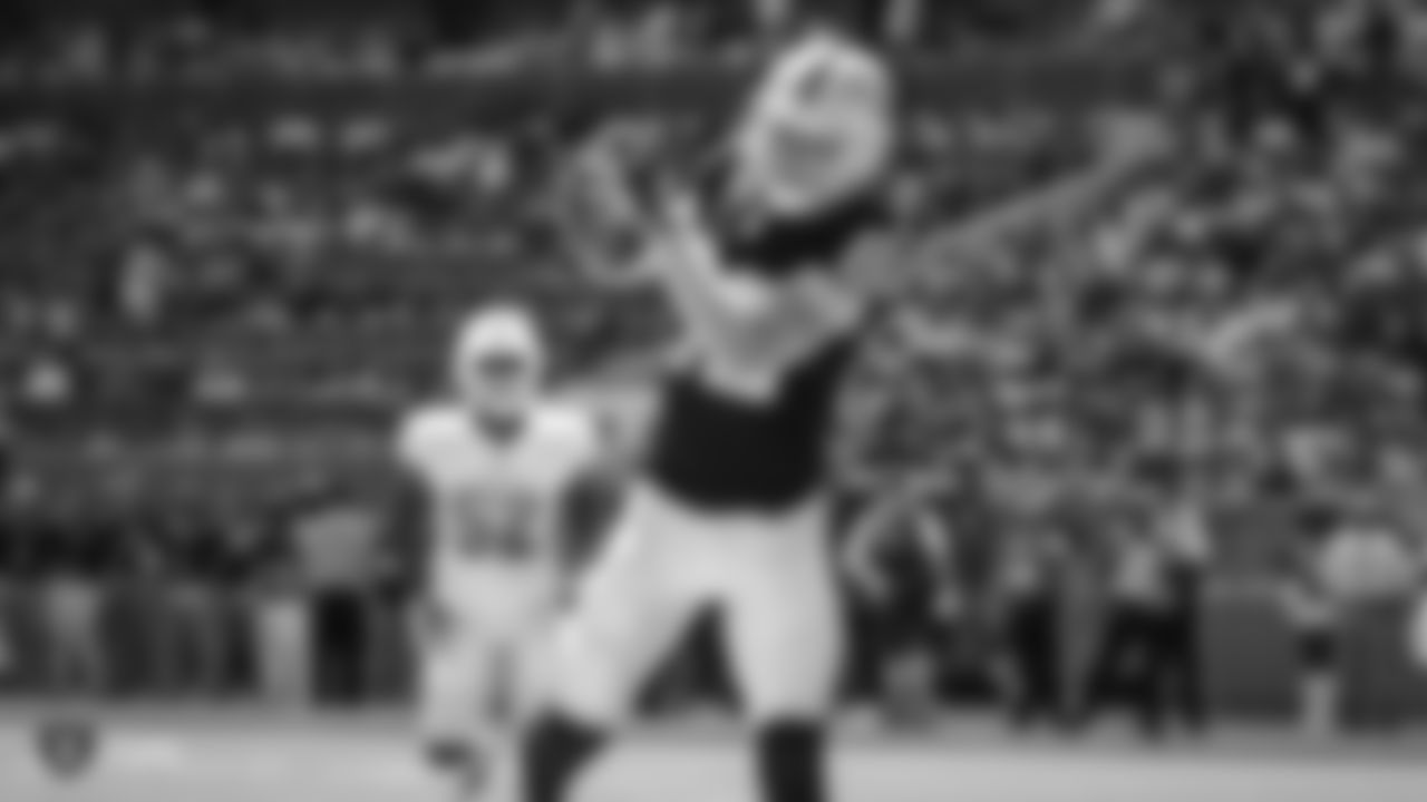 Oakland Raiders wide receiver Jordy Nelson (82) during The Oakland Raiders regular season game against the Miami Dolphins at Hard Rock Stadium, Sunday, September 23, 2018, in Miami Gardens, Florida. The Oakland Raiders lost 28-20.