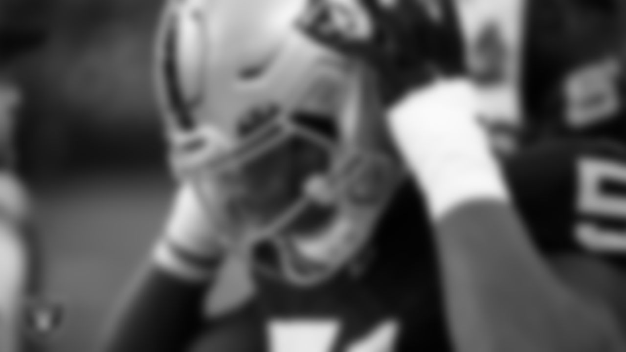 Las Vegas Raiders defensive end Malcolm Koonce (51) on the sidelines during the regular season home game against the New England Patriots at Allegiant Stadium.