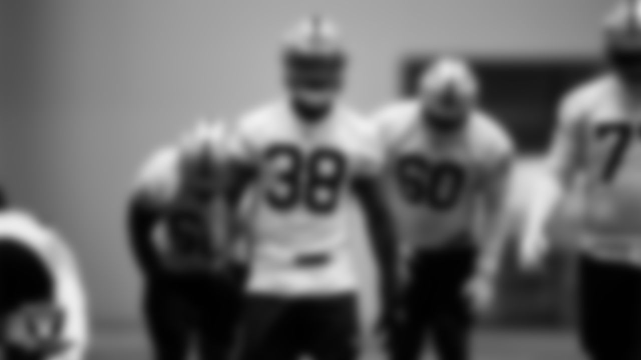 Las Vegas Raiders running back Brittain Brown (38) at Mandatory Minicamp.