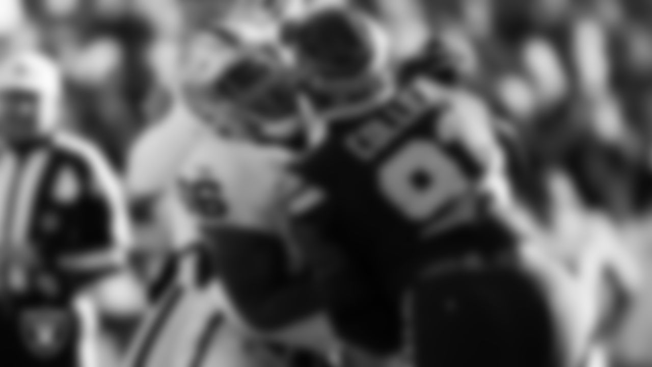 Las Vegas Raiders guard Dylan Parham (66) blocks during the regular season away game against the Seattle Seahawks at Lumen Field.