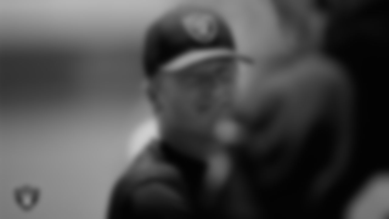 Las Vegas Raiders Head Coach Jon Gruden at an Organized Team Activity (OTA).