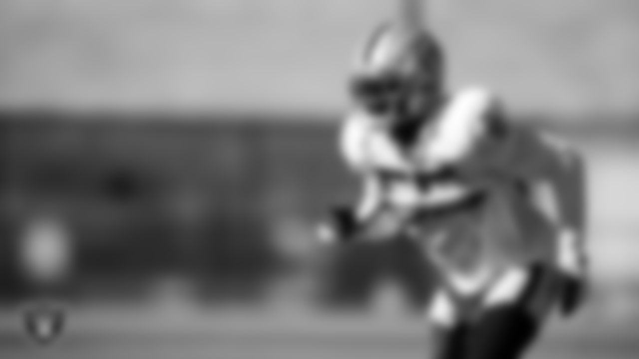 Las Vegas Raiders linebacker Marquel Lee (55) during practice at Intermountain Healthcare Performance Center.