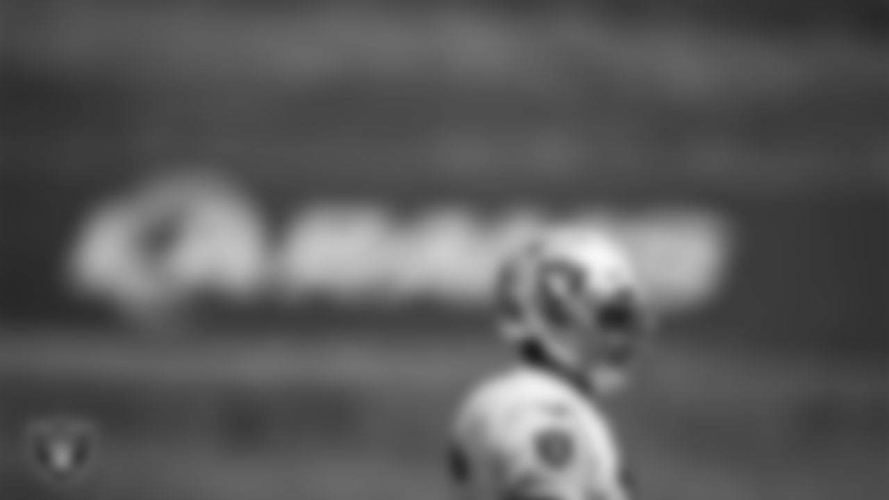 Las Vegas Raiders wide receiver Dillon Stoner (16) on the field for a joint practice with the Los Angeles Rams at 2021 Training Camp.