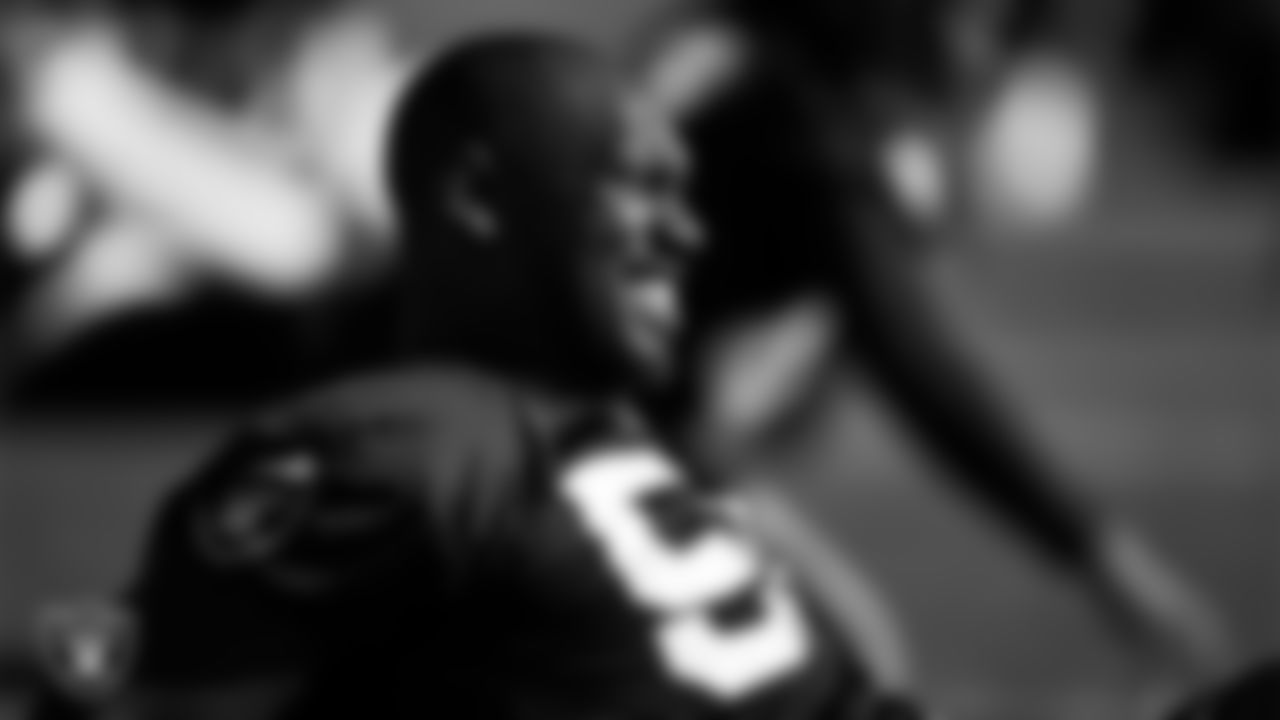 Las Vegas Raiders defensive end Chandler Jones (55) at a workout during phase two of the offseason program.