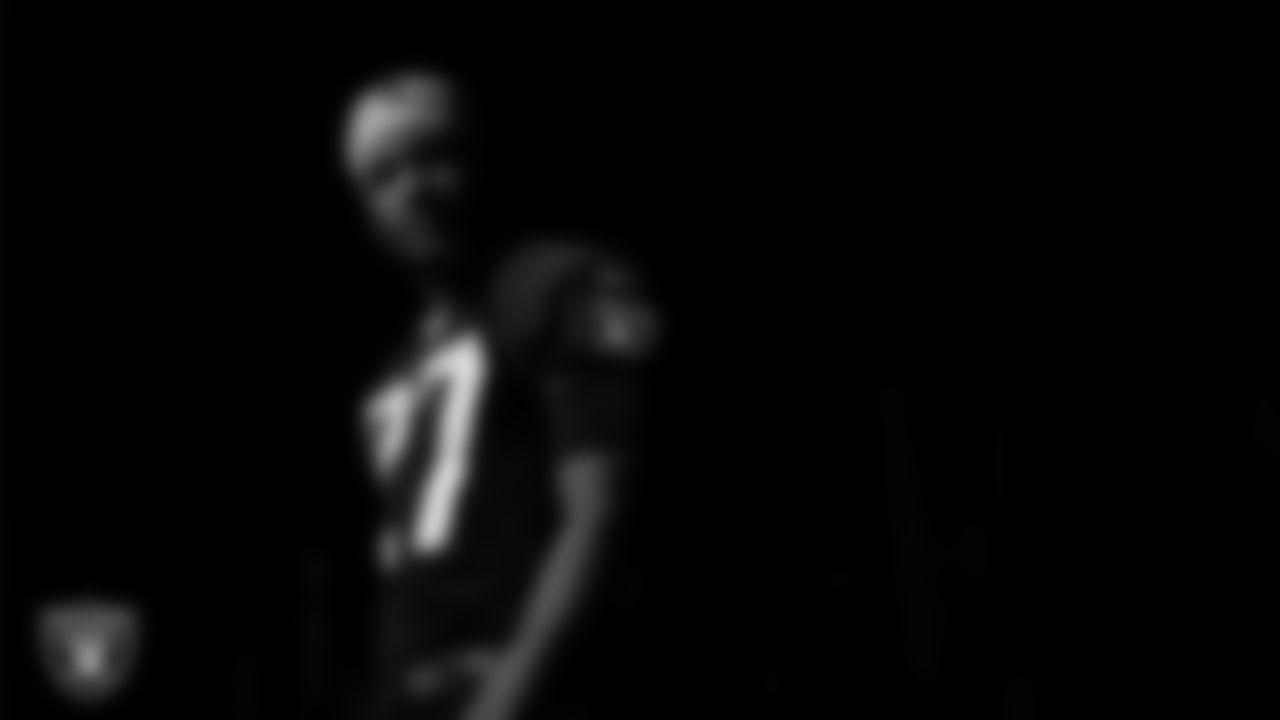 Las Vegas Raiders cornerback Sam Webb (27) during practice at Intermountain Healthcare Performance Center.