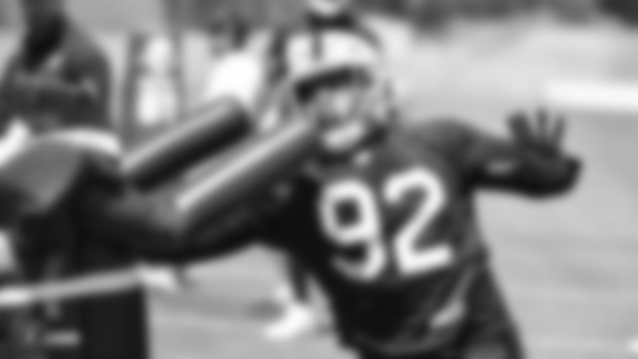 Raiders defensive tackle P.J. Hall (92) at a Mandatory Minicamp at the Raiders Practice Facility in Alameda, Calif.