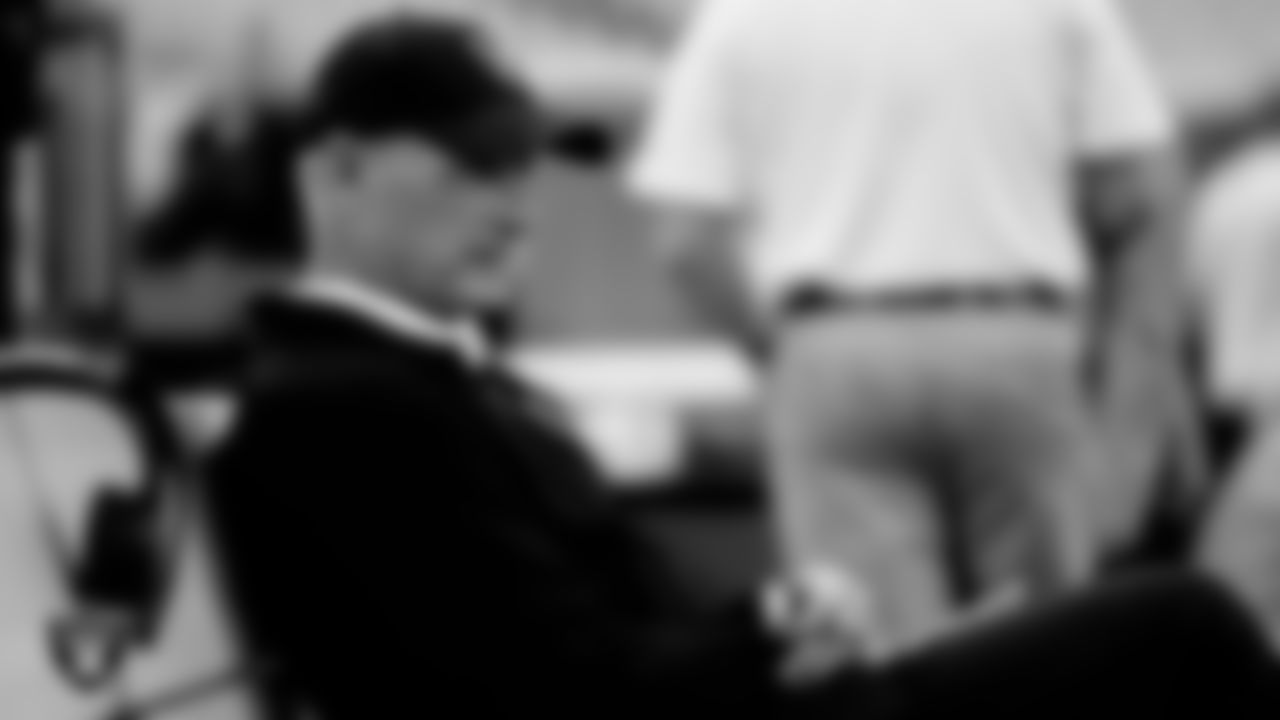 Las Vegas Raiders General Manager Mike Mayock on the bench before the regular season away game against the Dallas Cowboys.