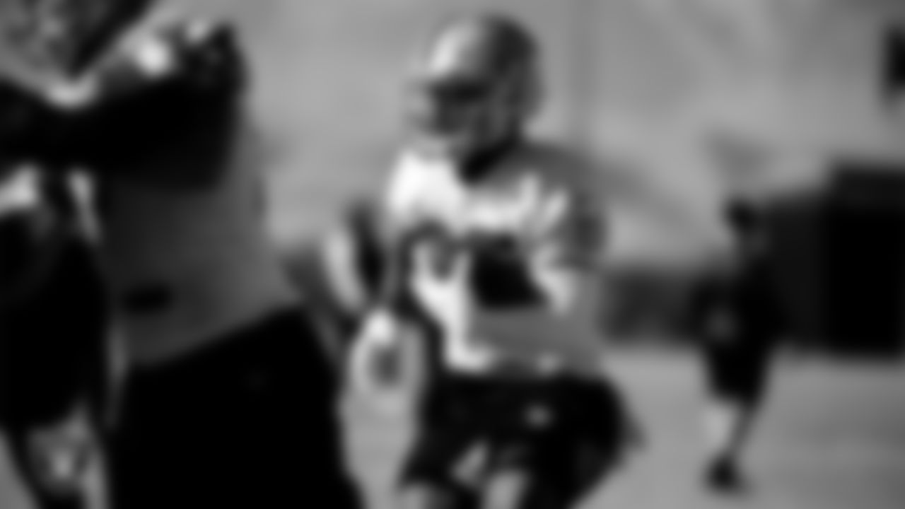 Las Vegas Raiders running back Theo Riddick (35) during practice at Intermountain Healthcare Performance Center.