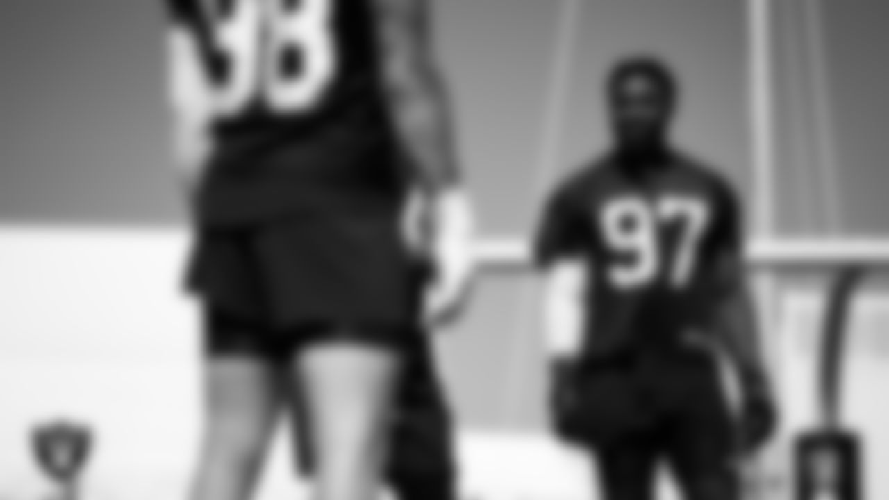 Las Vegas Raiders defensive end Janarius Robinson (97) during practice at The Greenbrier Sports Performance Center.